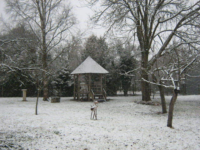 C'est un jardin extraordinaire, sous la neige