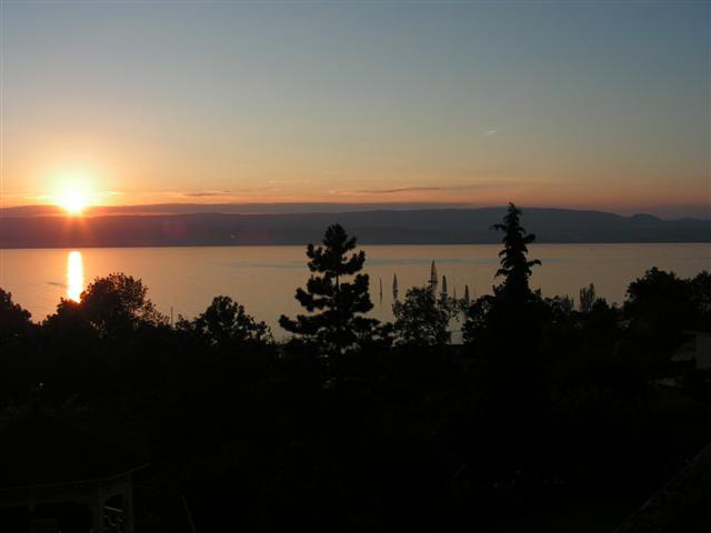 Coucher de soleil sur le lac Leman