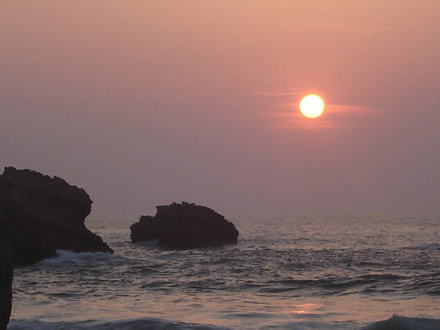 Coucher de soleil a Biarritz