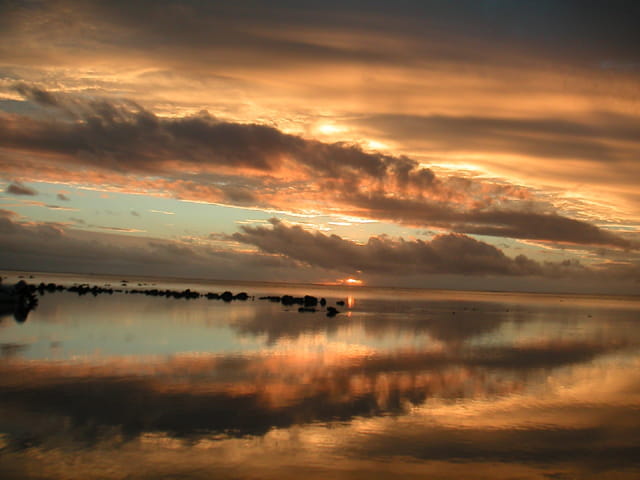 Coucher de soleil a Moorea
