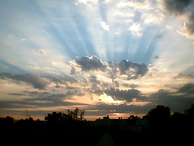 Coucher de soleil automnal