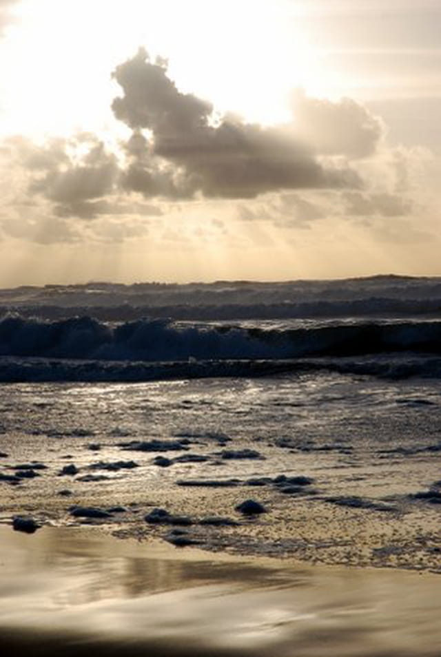 coucher de soleil sur l'océan