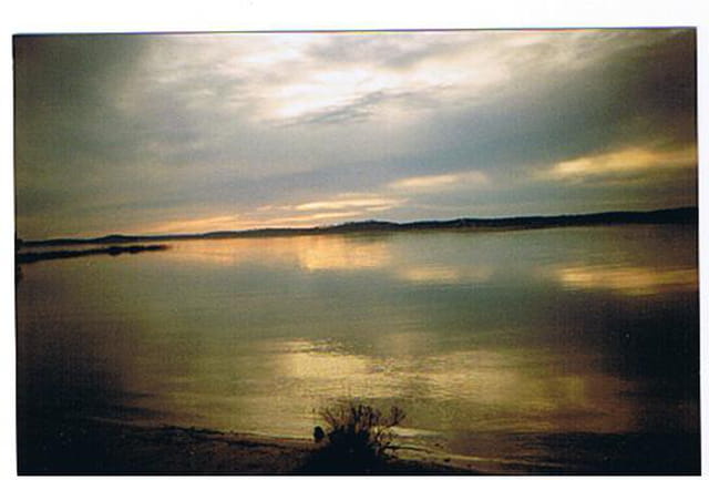 coucher de soleil sur le lac