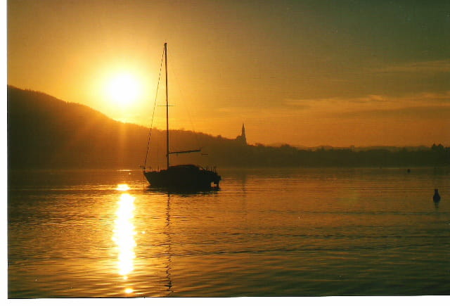 Coucher de soleil sur le lac