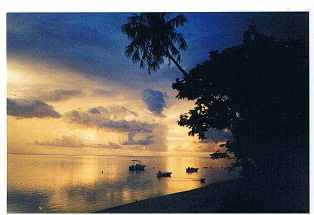 Coucher de soleil sur le lagon