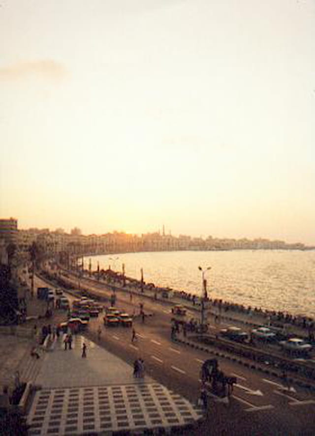 Coucher de soleil sur le port