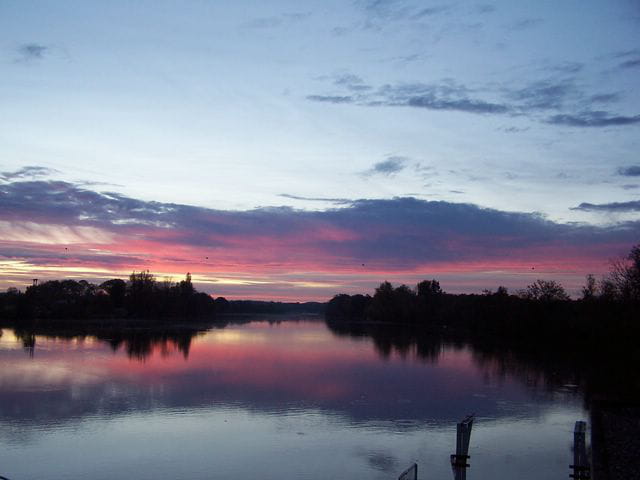 Coucher de soleil sur le tarn