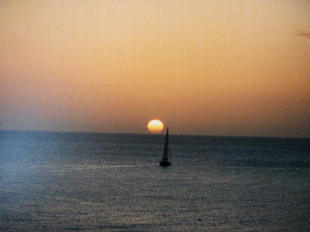 Coucher de soleil sur les Caraibes