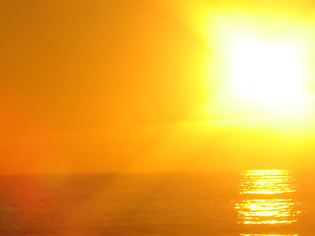 Eblouissent coucher de soleil