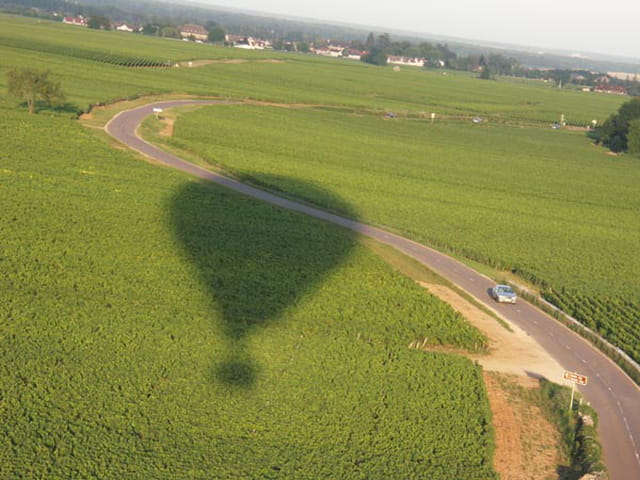 En montgolfière