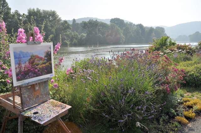 jardin du peintre Michèle Ratel en bord de Seine