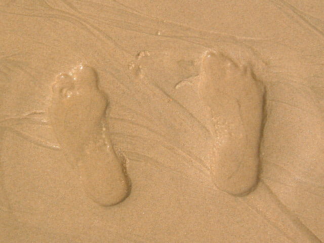 L'empreinte de mes pieds