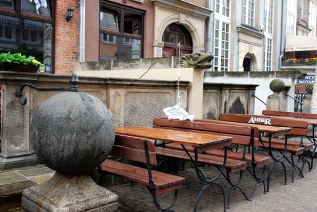 la rue Mariacka et ses gargouilles