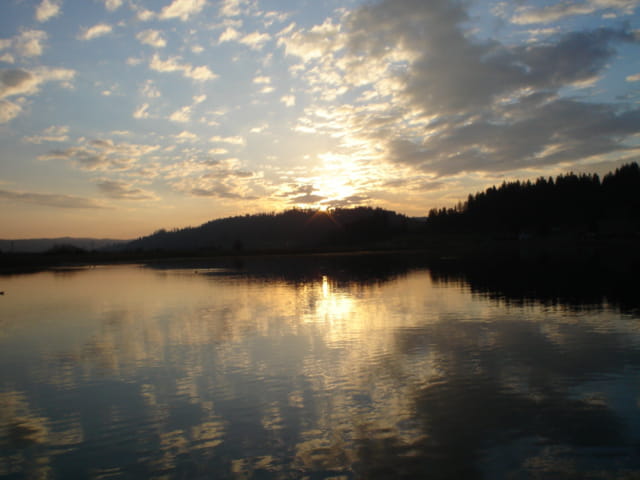 Lac Saint Point coucher de soleil