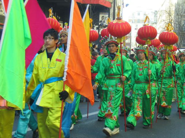 Le défilé en vert et rouge