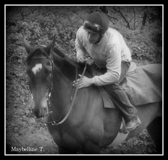 Les cavaliers d'entrainement des chevaux de courses ,le matin...