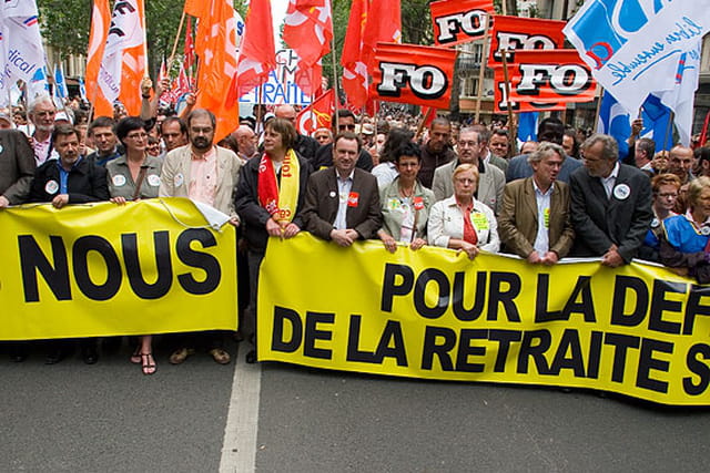 Manifestation pour la défense des retraites