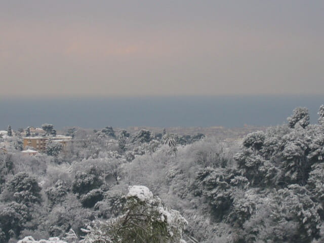 Nice sous la neige