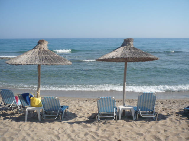 Plage à Rethymno