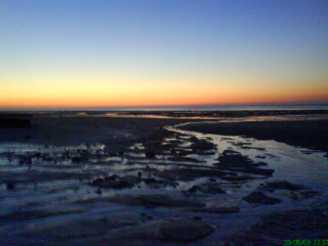 Soleil couchant à Saint Aubin sur mer