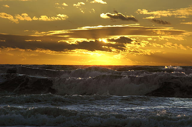 Soleil couchant sur ambleteuse