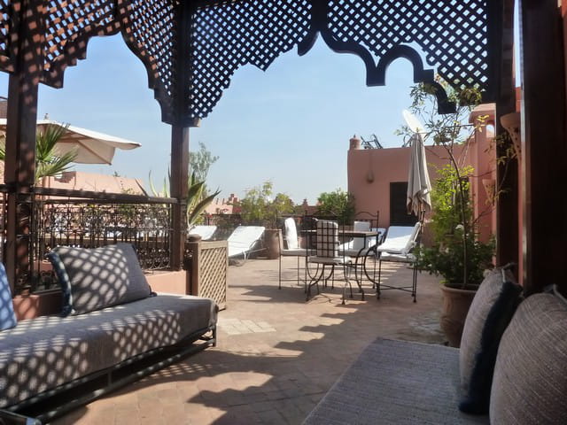 terrasse d'un riad marocain