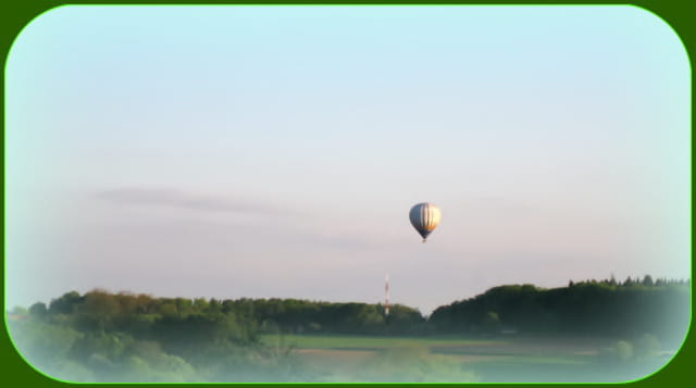 Un joli ballon, au soleil couchant