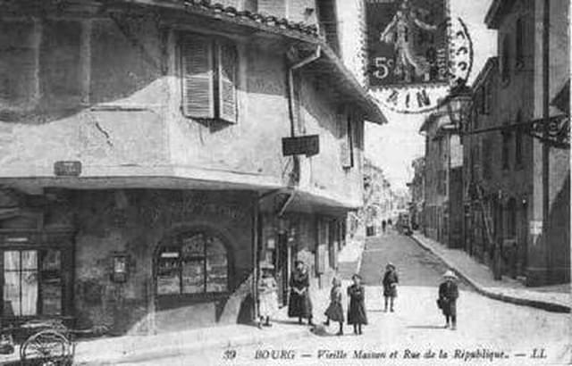 Vieille carte bourg en bresse