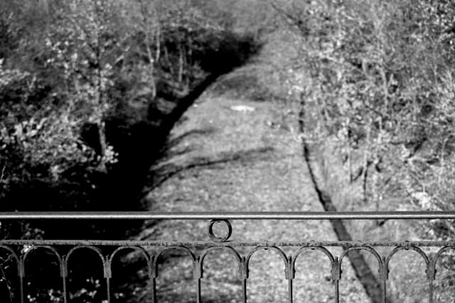 Vue d'un ancien chemin de fer